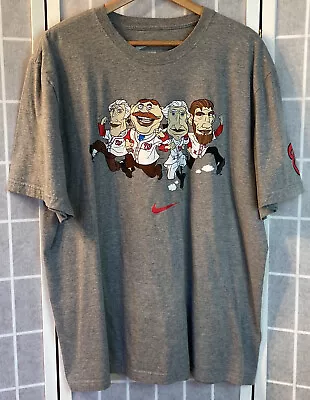 Men's Nike Gray Washington Nationals Racing Presidents T-shirt - Size 3xl • $24.99