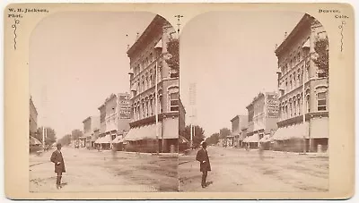 COLORADO SV - Denver Street Scene - 16th St. - WH Jackson 1880s • $350