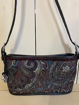 Vintage Brighton Handbag Limited Edition 2000 Tapestry Beading And Leather • $50