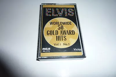 ELVIS Worldwide 50 Gold Award Hits Vol. 1 No. 1 Cassette Victor 1971 VG/EX • $5.07