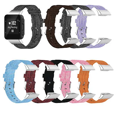 Nylon Canvas Watch Band Wrist Strap Belt For Garmin Forerunner35 Forerunner30 • $13.22