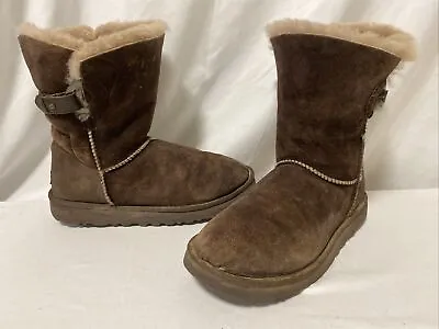 UGG Nash 1013491-cho Chocolate Brown Sheepskin Suede Size 9 Snow BOOT.......T149 • $45