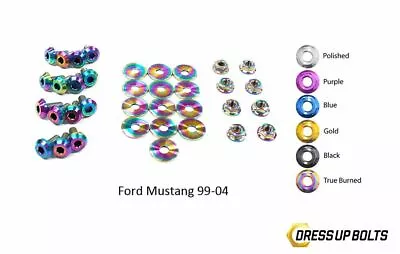 Dress Up Bolts Mustang GT 99-04 Cobra 03-04 Titanium Engine Bay Kit True Burned • $181.49