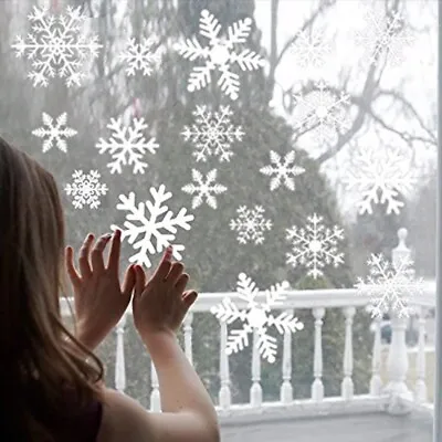 £2.71 • Buy 80PACK Reusable Christmas Window Snowflake Stickers Clings Decal Decorations UK