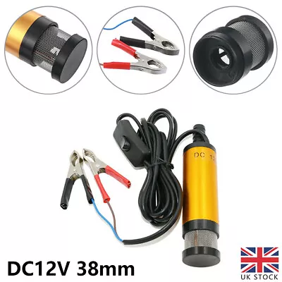 DC 12V Electric Submersible Pump Water Oil Diesel Transfer Stainless Steel 38mm • £10.87