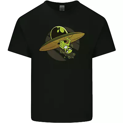 A Funny Alien Stuck In A UFO Flying Saucer Mens Cotton T-Shirt Tee Top • $26.26