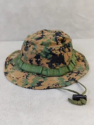 US Marine Corps Cover Field Marpat Woodland Boonie Hat Large Digi Camouflage  • $19.96