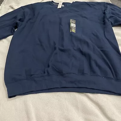 Athletic Works Moisture Wicking & Odor Control Men's Sweatshirt XLG Dark Blue • $12.89