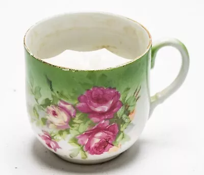 ANTIQUE  Hand Painted Mustache Tea Cup • $14.99