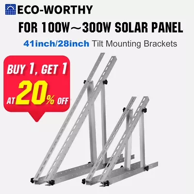 ECO-WORTHY Solar Panel RV Tilt Mount Brackets Roof Flat Surface Adjustable Frame • $29.99