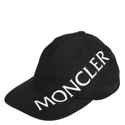 Moncler Men's Black Diagonal Logo-Print Baseball Cap Size One Size • $264.99