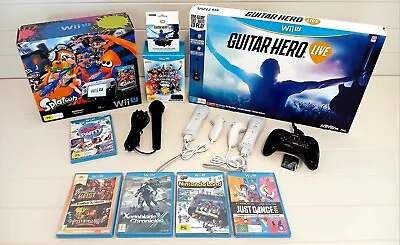 Nintendo Wii U Bundle With Splatoon Deluxe Edition Console + Games & Accessories • $148.50