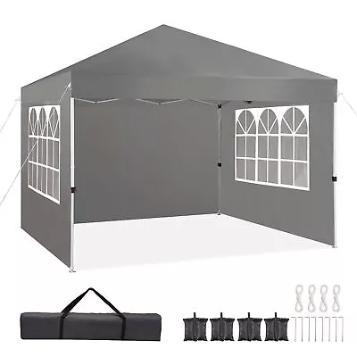 10x10 Pop Up Canopy With Sidewalls Ez Up Canopy Portable Instant Canopy Ou... • $166.80