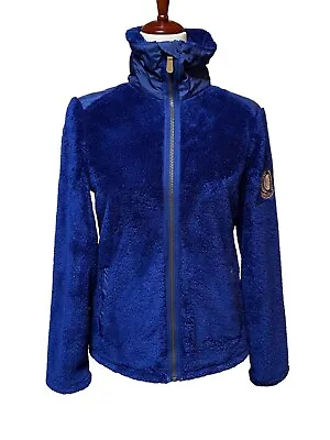 Mountain Horse Royal Blue Fleece Equestrian Jacket Teddy Fleece Women’s Small • $35.14