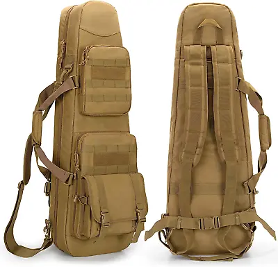  Tactical Double Rifle Soft Case Padded Firearm Gun Storage Range Bag Backpack • $159.45