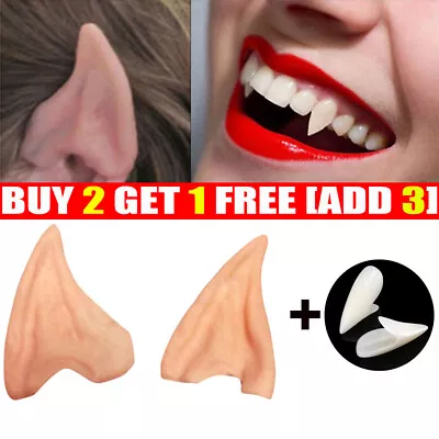 £3.42 • Buy Elf Ears Easy Fit Latex Elf Ears Halloween Party Hobbit Spock Fancy+Dentures