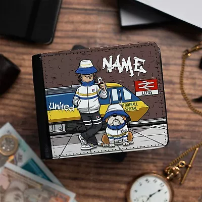 Personalised Leeds Wallet Football Bi Fold Coin Card Casual Retro Gift FTW36 • £14.95