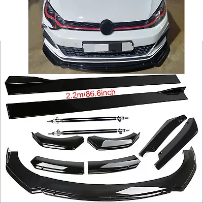 For VW GOLF MK7 MK7.5 GTI Front Bumper Lip Spoiler Splitter+Side Skirts+Rear Lip • $99.99