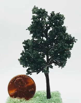 Dollhouse Miniature Handmade 2  Dark Green Tree -- 1:48 / O / HO Scale • $5