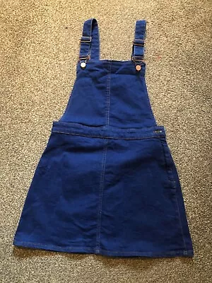 Oasis Denim Pinafore Dress Size 12 • £0.99