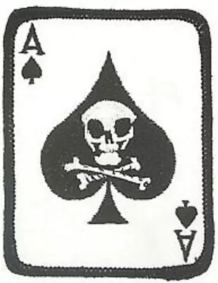 Ace Of Spades Death Card Vietnam Military Embroidered 3.5    Patch • $29.99