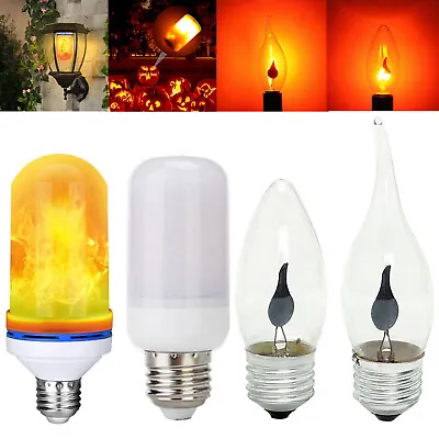 E27 E14 9W LED Flame Effect Fire Light Corn Bulb Simulated Nature Flicker Lamp S • $2.17