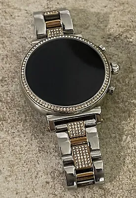 Michael Kors Women's DW7M2 Silver & Rose Gold Diamond Accent Watch - PARTS ONLY! • $39.95