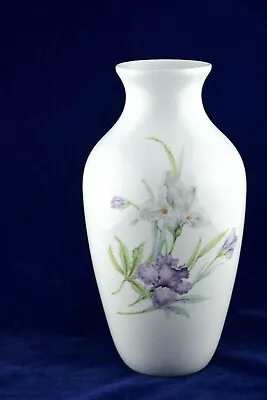 🟣ALKA KUNST Alboth&Kaiser Beautiful Porcelain VASE 11” IRISES Floral Germany   • $27.96