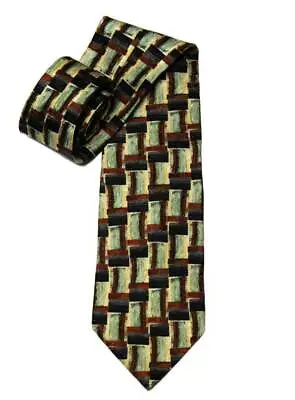 Vintage Ermenegildo Zegna Tie Italian Silk Abstract Men's • $18