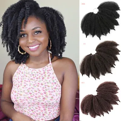 8  Afro Kinky Curly Crochet Hair Bounce Marley Braids Hair Extensions Synthetic • $8.99