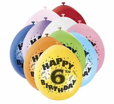 £2.49 • Buy 6th Happy Birthday 12 Inches  Printed Balloons For Birthday Party (PACK OF 10)