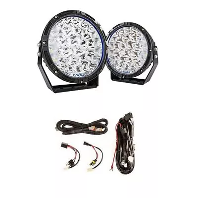 Kings 9” Lethal LED Driving Lights Pair + Plug N Play Smart Wiring Harness Kit • $128.95