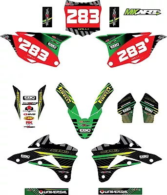 2014 - 2018 Kawasaki KX 85 Full Custom Graphics Kit Factory Style Sticker Kit  • $249.90