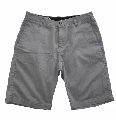 Size 33 - Men’s Volcom Modern Fit Frickin Chino Shorts Beach Gray Silver GUC • $10