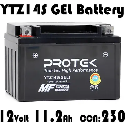 YTZ14S Motorcycle 12V Sealed Factory Activated AGM GEL Battery 11Ah ATV UTV PWC • $49.99
