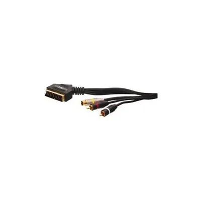 £8.95 • Buy Scart Out To SVHS Video Input And Twin RCA Phono Audio Gold Cable Lead 1.5 Me...