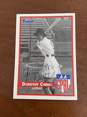 Dorothy Christ Signed AAGPBL Baseball Card #356 South Bend Blue Sox • $29.99