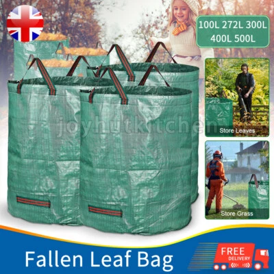£7.99 • Buy Extra Large Garden Waste Bags Refuse Heavy Duty Sacks Grass Leaves Rubbish Bag