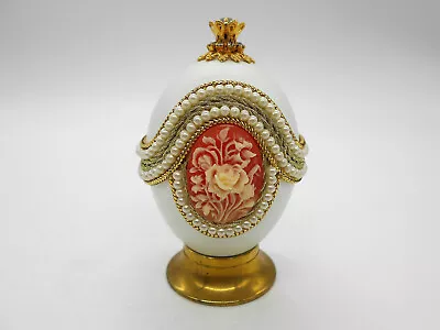 Faberge Egg Taste: Sumptuous Flower Cameo Jewelry Box • £50.34