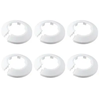 6pcs PP Plastic 6Pcs 1.57inch Outer Diameter Flange Water Pipe Cover  Worker • £4.36