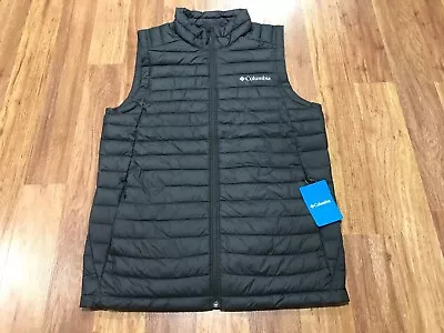 MENS SMALL 🎱 New Columbia Sportswear Silver Falls Lightweight Puffer Vest Black • $43.99