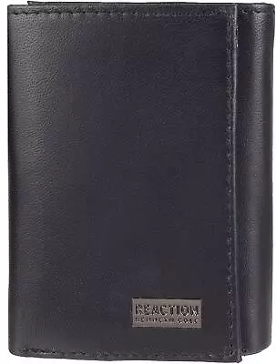 Kenneth Cole REACTION Men's RFID Protection Leather Trifold Wallet Black • $24.95