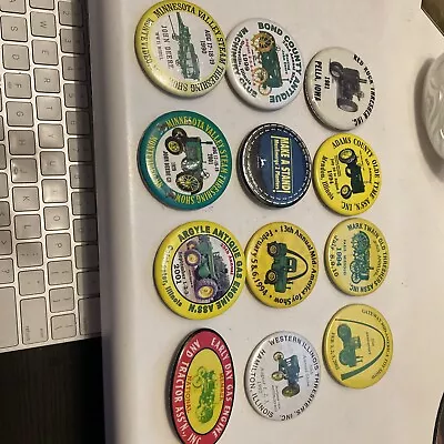 Lot Of 12 Vintage John Deere Tractor  Pin-back Buttons • $35