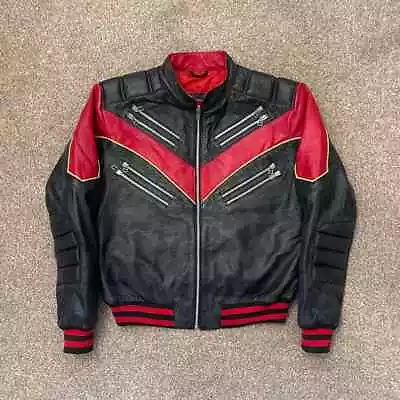 Spider-Man Miles Morales Black Motorcycle Leather Jacket • $74.99