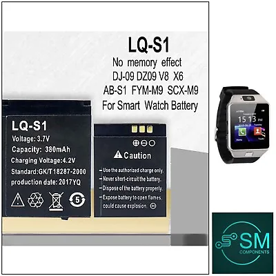 1PCS Smart Watch Battery LQ-S1 3.7V 380mah Rechargeable Battery AB-S1 DJ-09 DZ09 • $16.73