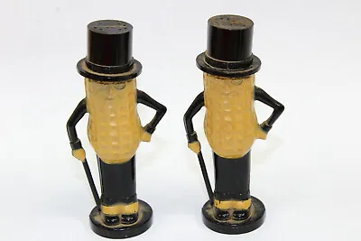 Pyro Mr. Peanut Salt And Pepper Shaker Set Vintage 1960's 4  Plastic • $15.24