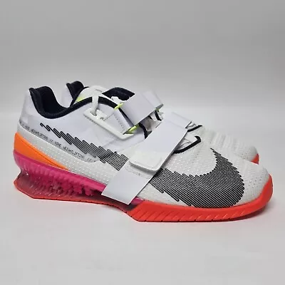 NIKE Romaleos 4 White Weightlifting Gym Shoes Powerlift Men's 9 Women's 10.5 • $159.95