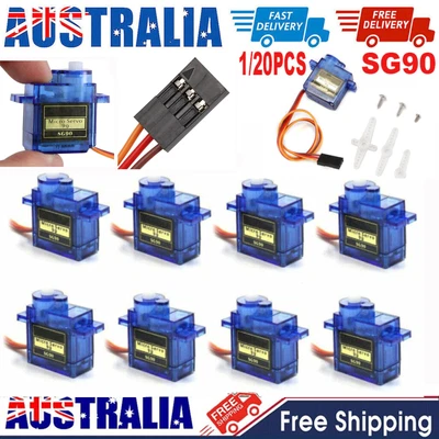 $9.19 • Buy 1/20X SG90 9g Micro Mini Servo Motor For RC FPV Helicopter Airplane Arduino TRX