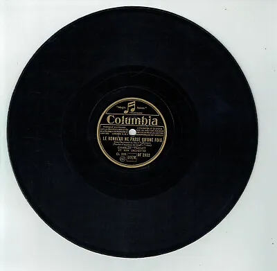 78 RPM 9 13/16in Charles Trenet Disk Le Bonheur Pas A Turntable Columbia 2922 • $11.08