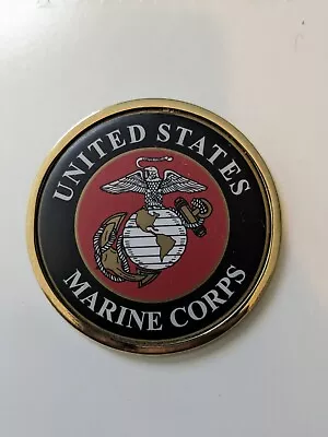 U.S. Marine Corps Seal - USMC 3.5  Chrome Metal Auto Emblem • $1